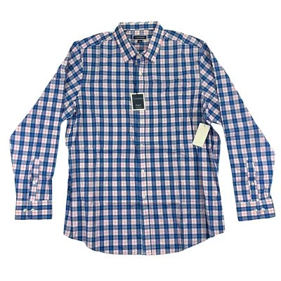 Club Room Mens Performance Plaid Regular Fit Pocket Button Down Shirt XL - Image 1 of 4