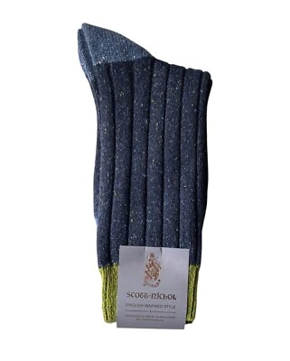 PANTHERELLA Thornham - Navy/Fleck Wool Men's Sock Medium - Image 1 of 4