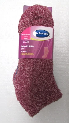 Dr. Scholl's 3 пары низкого покроя успокаивающий спа носки женщин 4-10 нескользящий розовый и синий - Изображение 1 из 4