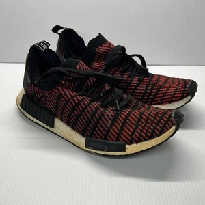 Adidas NMD R1 Primeknit Mens Size 11 Red Running Shoes Athletic Gym Sneakers - Picture 1 of 19