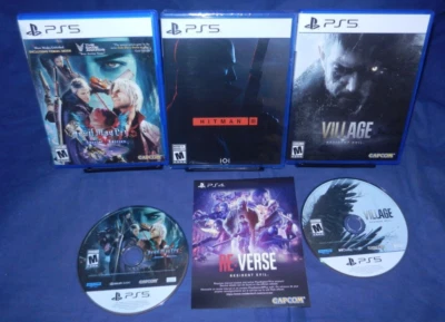 PS5; NEW - Hitman 3, VG - Devil May Cry 5 Special Edition, Resident Evil Village - Image 1 of 4