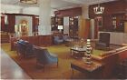 Vintage Postcard Hotel Eldridge, Lawrence, KS, Lobby Interior,Danish Blue Chairs