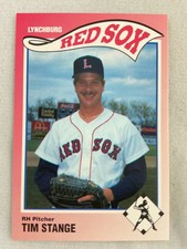 1990 Lynchburg Red Sox Sportsprint Minor League Baseball Card#23-Tim Stange