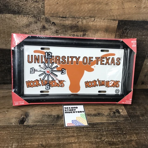 Texas Longhorns NCAA # 1 Fan Quartz License Plate Clock Cover