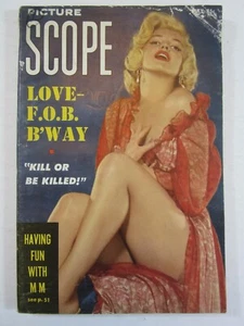Picture Scope Magazine v. 3 #4 May 1955 VG- Marilyn Monroe Cover! Betty Page! - Picture 1 of 4