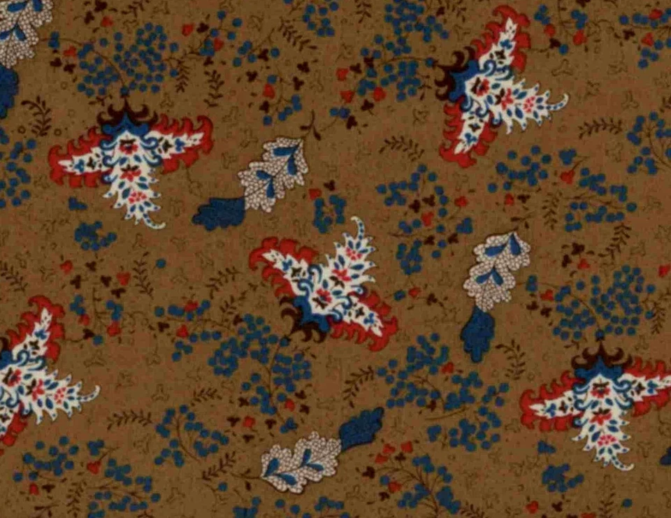 Repro Guerra Civil *LEGADO ROMÁNTICO* Tela MARRÓN Paisley Leaf de Free Spirit Foto 1 de 1