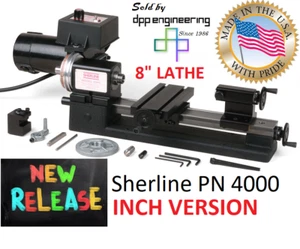 TORNO SHERLINE 4000 3,5"" X 8"" (PULGADAS) (para MÉTRICA VER PN 4100) - Imagen 1 de 1