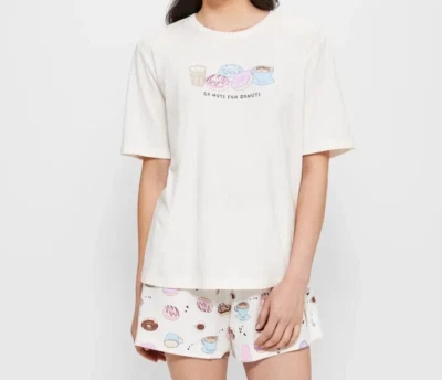 DAMAS talla M/12 Go nuts for Donuts café don pijama de verano Target NUEVO 277 Foto 1 de 4