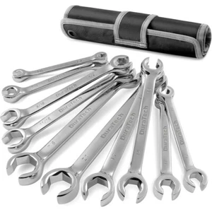 10-teiliges Flare Nut Schraubenschlüssel Set Standard Metrisch CR-V Stahl Organizer Tasche Werkzeuge - Bild 1 von 7
