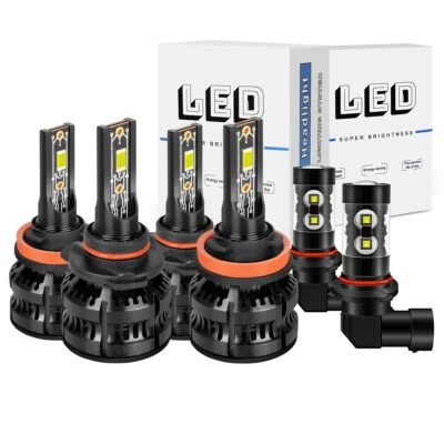 6x LED Headlight Hi/Low Beam + Fog Bulbs For Dodge Ram 1500 2500 3500 2009-2010 - Image 1 of 4