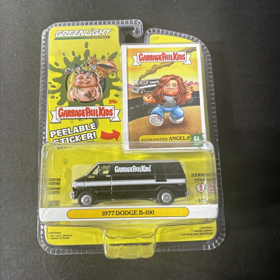 CUBO DE BASURA GREENLIGHT COLECCIONABLES NIÑOS SERIE 5 1977 DODGE B-100 CON PEGATINA. Foto 1 de 2