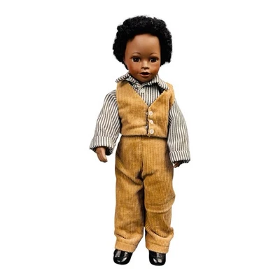 Paradise Galleries SANKYO Musical Doll Black African American Boy 1998 14” - Image 1 of 4