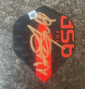DARTS: NATHAN ASPINALL 'THE ASP' SIGNED DART FLIGHT+COA **PROOF** - Picture 1 of 2