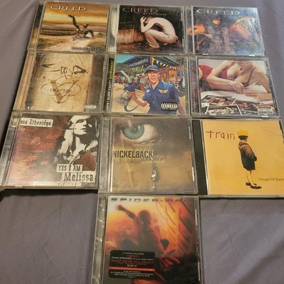10 Cd Rock Lot-Staind-Aerosmith- Creed-Hinder-Nickelback-Melissa Etheridge-Train Foto 1 de 4
