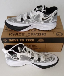 Size 13 Nike Kyrie 8 Mens Basketball Casual Sneakers White Black DJ6017-101 New - Picture 1 of 10