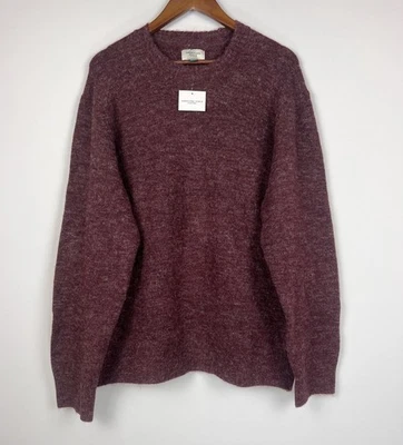 Suéter para hombre American Eagle cuello redondo XL borgoña granate tejido Foto 1 de 4