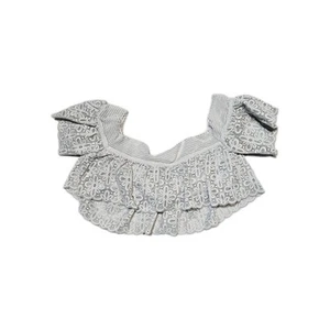 Victoria's Secret Lace Off-the-Shoulder Bralette Bra Top Size L Silver - Picture 1 of 3