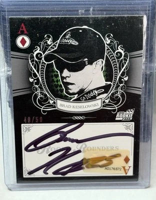 2009 Press Pass Wheels Main Event BRAD KESELOWSKI #/50 AUTO NASCAR ROOKIE - Image 1 of 2