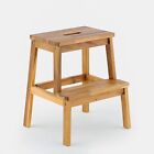 Acacia Wood 2-Step Stool Small - Best for Kitchen & Living Room Tables
