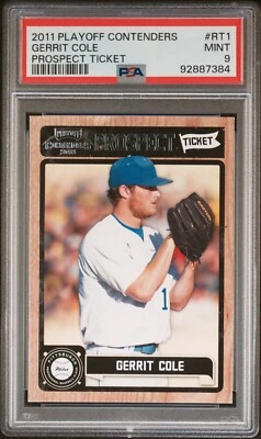 2011 Playoff Contenders Prospect Tickets Gerrit Cole Pre Rookie #RT1 PSA 9 MINT - Image 1 of 2