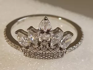 Sterling Silver Crown Ring Size 7 - Picture 1 of 8