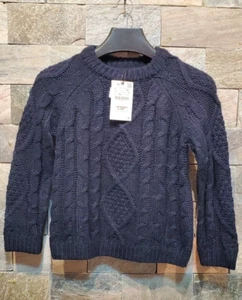 NWT Zara Boys Blue Cable Knit Sweater 9 Years - Picture 1 of 5