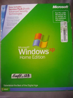 MICROSOFT WINDOWS XP HOME w/SP2 FULL OPERATING SYSTEM OS MS WIN =SEALED BOX= - Image 1 of 3