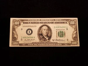 1950-B $100 FRN FEDERAL RESERVE NOTE - (I) MINNEAPOLIS, MN *NEARLY UNC* #CA147 - Picture 1 of 8