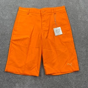 PUMA Tech Juniors YOUTH Sportswear Golf Shorts SIZE XL DryCell Orange 568474 - Picture 1 of 8