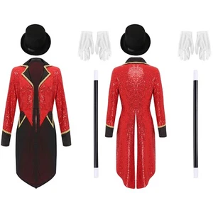 Damen Outfits Smoking Uniform Verkleidung Set Zirkus Frack Zauberer Oberbekleidung - Bild 1 von 18