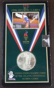 1995-D Olympic Gymnastics Atlanta Silver Dollar US Mint $1 Commemorative Sealed - Picture 1 of 4