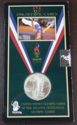 1995-D Olympic Gymnastics Atlanta Silver Dollar US Mint $1 Commemorative Sealed - Image 1 of 4