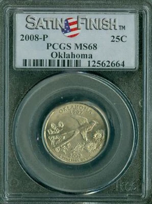 2008 P OKLAHOMA QUARTER PCGS MS68 SF 2ND FINEST REGISTRY * - Image 1 of 2