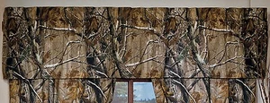 Cenefa para ventana todo uso Realtree 88""x15"" HD cortina de camuflaje montaña marrón gris - Imagen 1 de 1