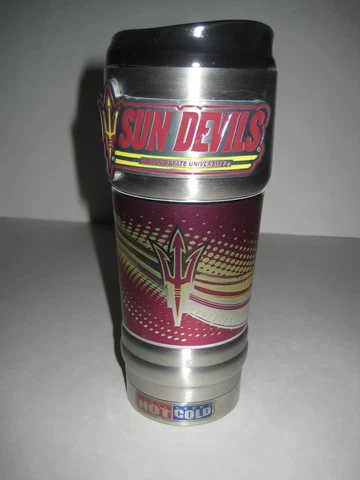 NEW ASU Hot Cold Insulated Vacuum Stainless 18 oz drink bottle Arizona State Unv Cover