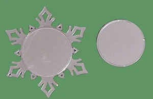 Set 25 cornici ornamentali fiocco di neve acrilico diametro 2 7/8 - funzionano anche per XS - Foto 1 di 5
