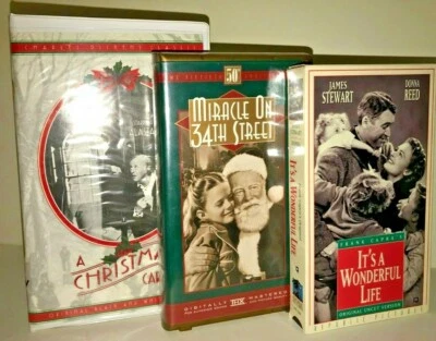Películas de Navidad (3) VHS Vida Maravillosa, Cuento de Navidad, Milagro en la calle 34 Foto 1 de 4