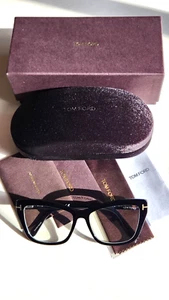Brandneu TOM FORD Blue Block glänzend schwarz Cat's Eye Damen Brillengestell!! - Bild 1 von 8