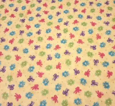 Spring Medley VIP Exclusive Colorful Bows Ribbons on Yellow - Image 1 of 3