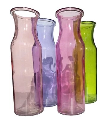 Paquete de 12 jarrones cilíndricos de vidrio para centros de mesa, color de 8" pulgadas de alto, floreros. Foto 1 de 4