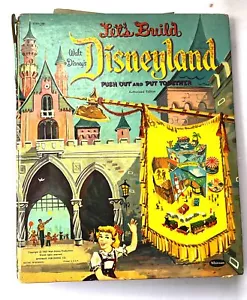 Let's Build Disneyland (Push Out and Put Together) BOOK 1957 Vintage Whitman - Picture 1 of 11