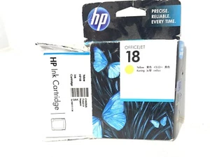 Genuine Original HP Officejet 18 Yellow Ink Cartridge Toner C4939A - Foto 1 di 3