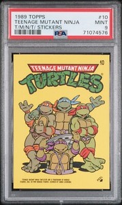 1989 Topps Teenage Mutant Ninja Turtles TMNT Stickers Card #10 PSA 9 MINT