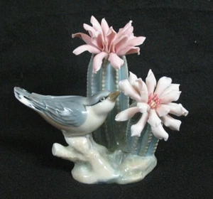 Lladro Bird On Cactus #1303 Vicente Martinez 1974 - Picture 1 of 9