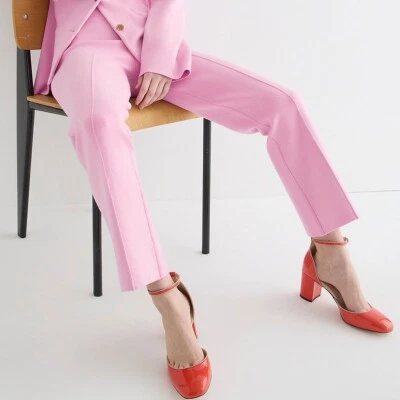 J Crew NWT  $148 Delaney Kickout Sweater Pant in Pink | Sz XL | Fits Sz 14 / 16 - Image 1 of 3