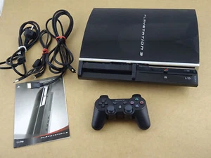 PS3 CONSOLE / 60 GB FAT BACKWARDS COMPATIBLE PLAYSTATION 1 & 2 (TESTED, SONY, 3) - Afbeelding 1 van 11