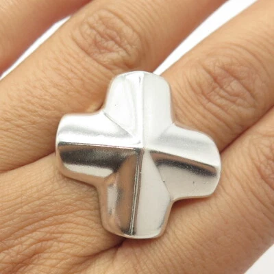 925 Sterling Silver Philippines Robert Lee Morris Cross Ring Size 9.25 - Image 1 of 4
