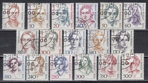 Deutschland BERLIN 1986-1989 - berühmte Frauen - 17 Briefmarken Komplettset - gebraucht (a30)