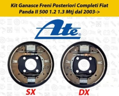 Kit Ganasce Freni Posteriori Completi Fiat Panda II 500 1.2 1.3 Mtj dal 2003-> - Image 1 of 3