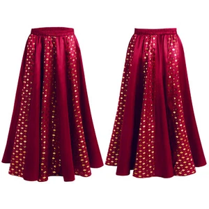 Kids Girls Long Full Circle Ballroom Dance Skirt Flamenco Rumba Samba Skirt  - Picture 1 of 47